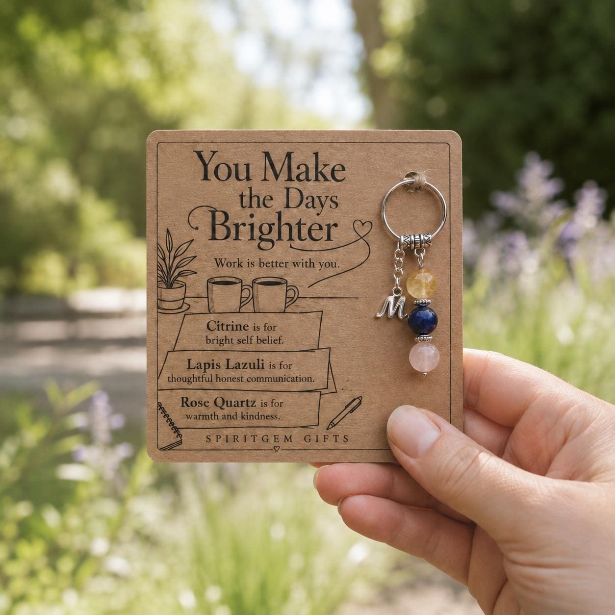 Gifts for Best Friend - personalised crystal keyring gifts
