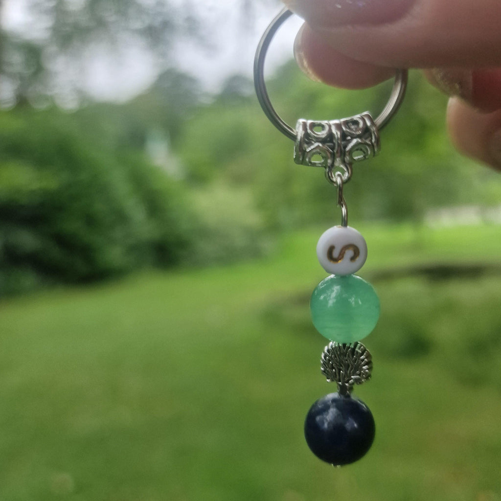 Graduation Crystal Keyring Set – Green Aventurine, Tree of Life, Lapis Lazuli (Class of 2026)