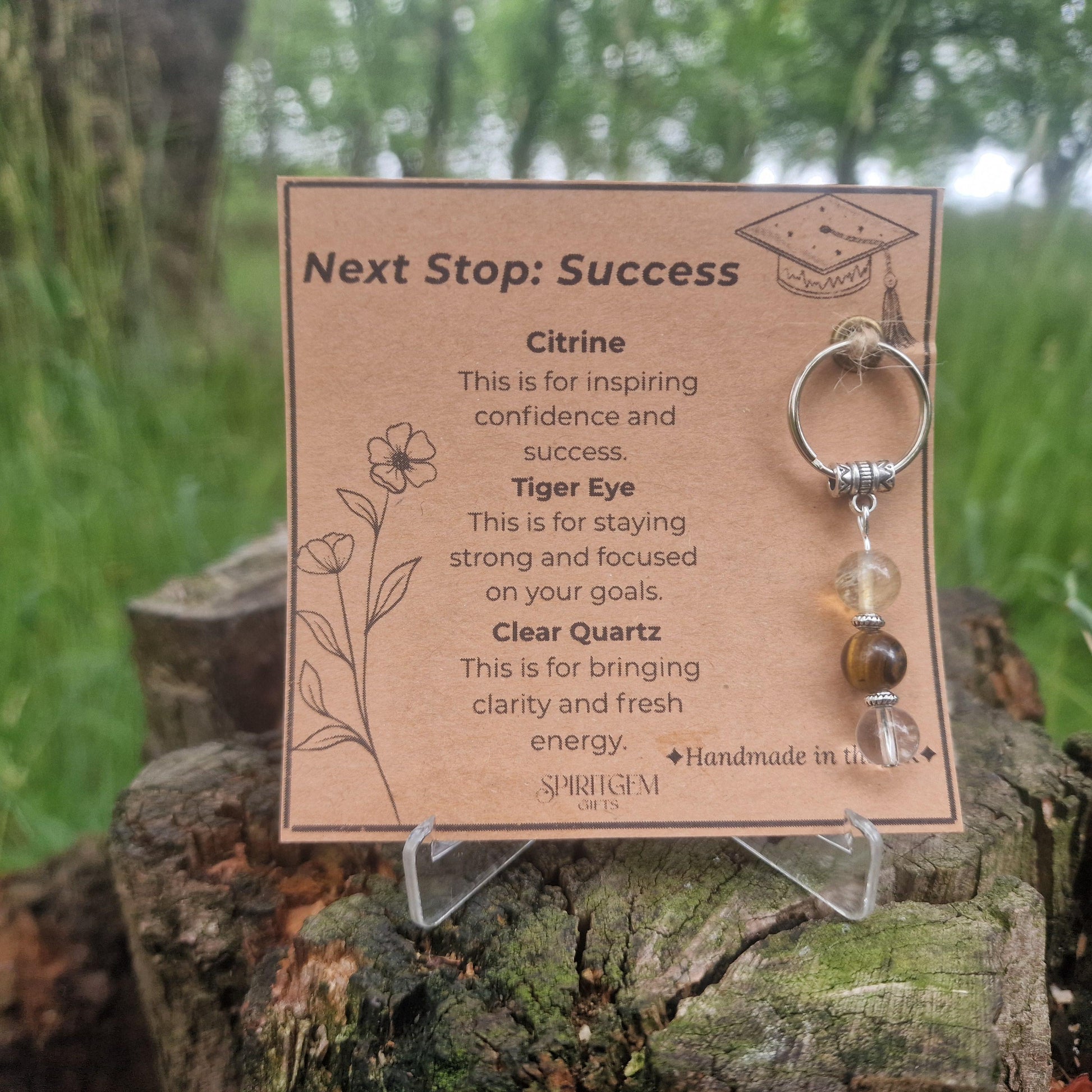 Personalized Graduation Crystal Keyring Gift Set - Class of 2026