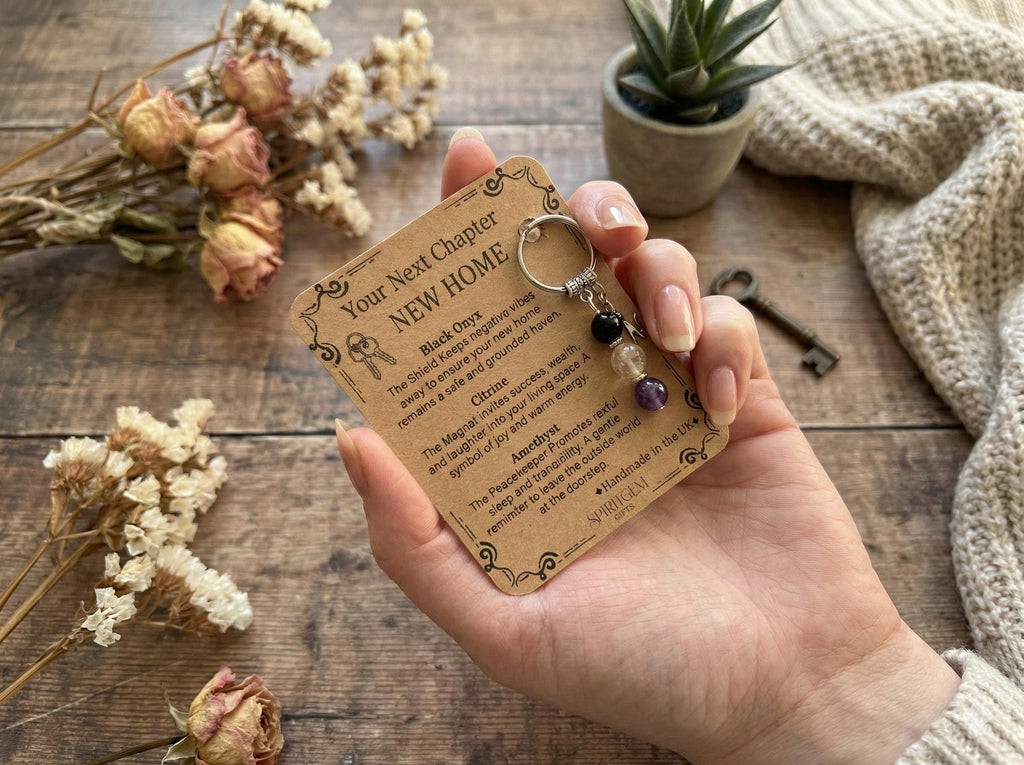 New Home Crystal Keyring Gift