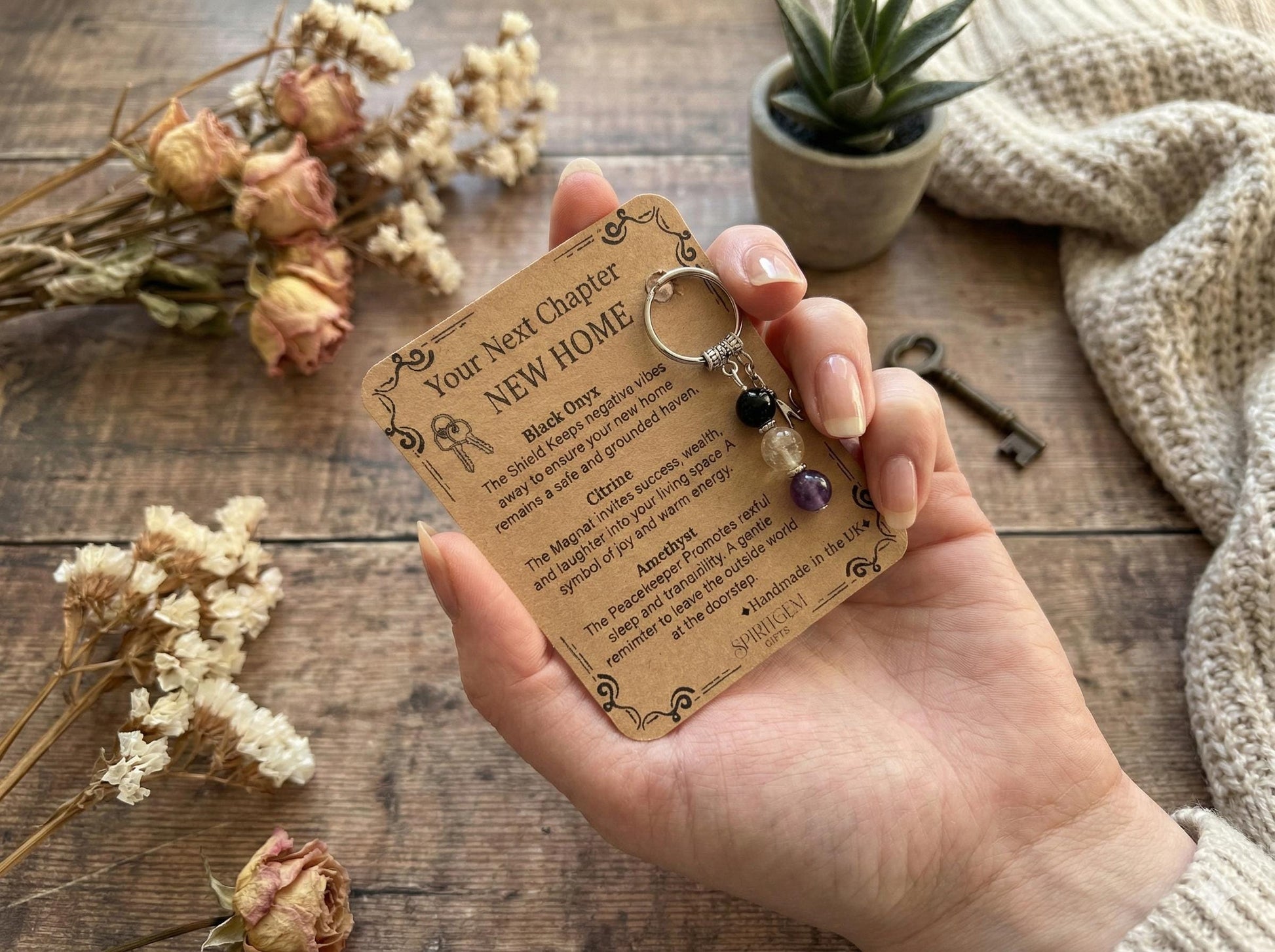 New Home Crystal Keyring Gift