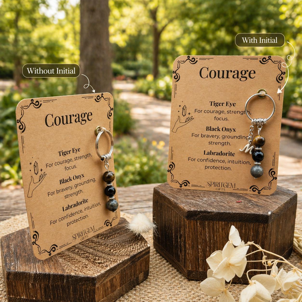 Personalised Courage Keyring, Strength Charm, Surgery Recovery, Divorce Support, New Chapter Present, Fearless