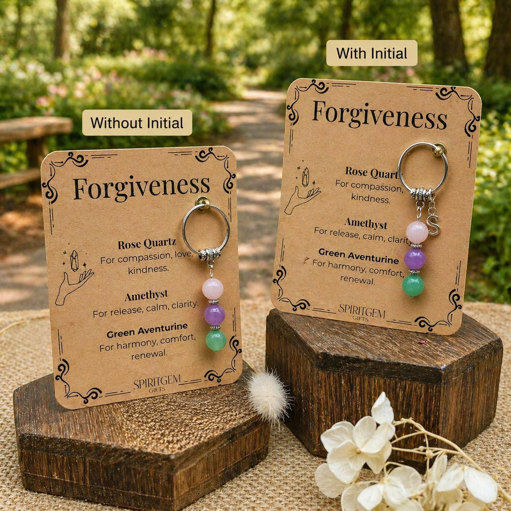 I'm Sorry Gift, Apology Crystal Keyring, Personalised Forgive Me Keepsake