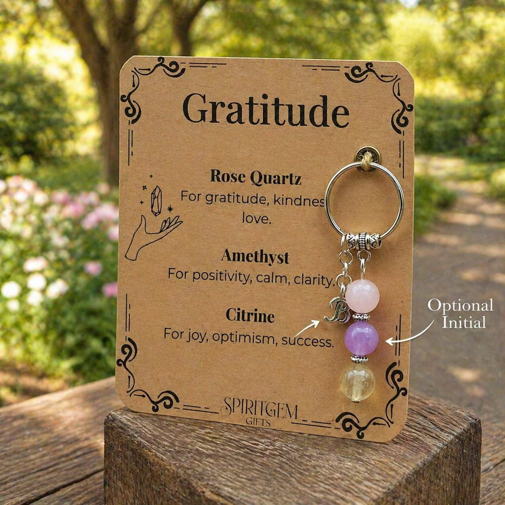 Personalised Gratitude Keyring, Thank You Gift, Appreciation Present, Teacher Nurse Mentor Token, Kindness Charm