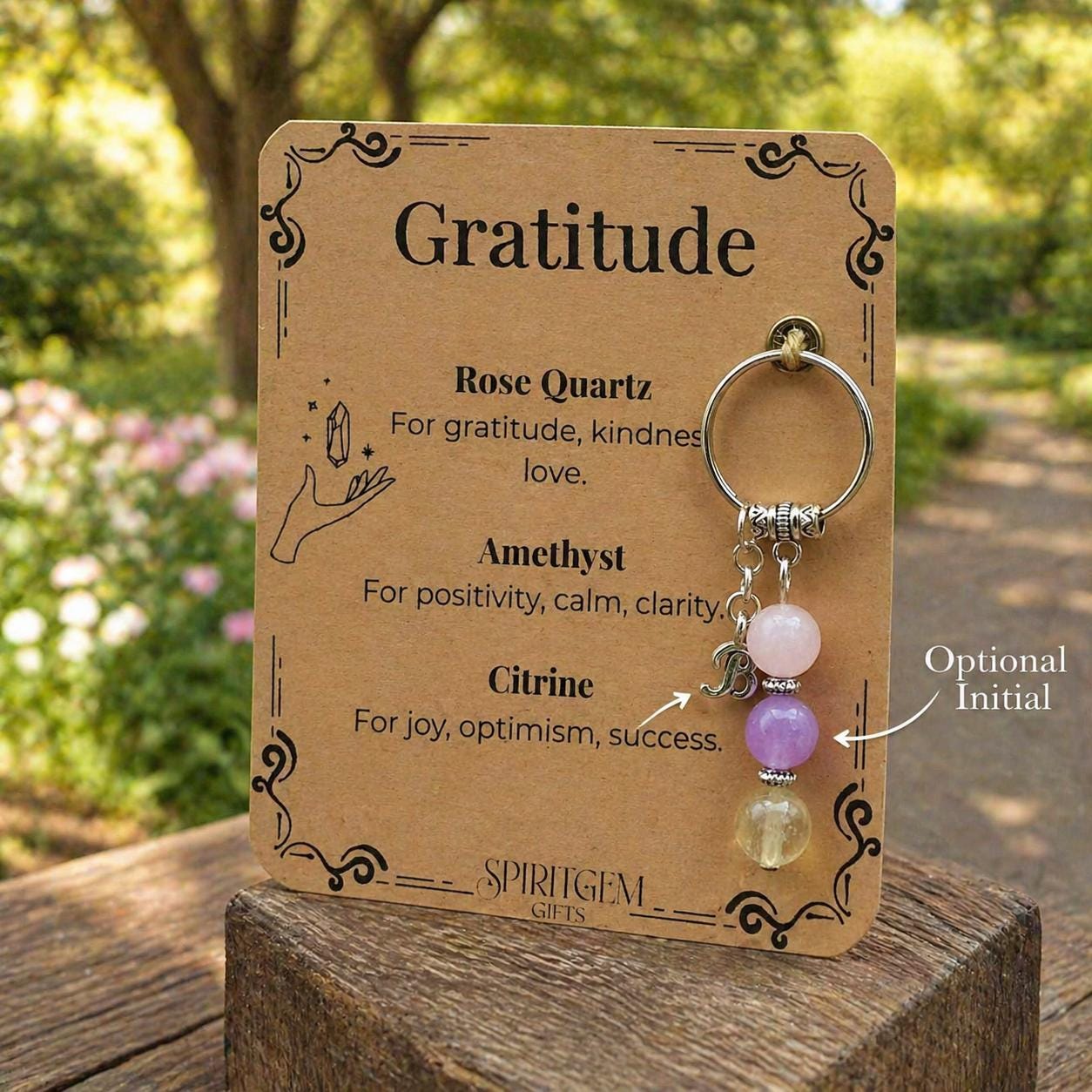 Personalised Gratitude Keyring, Thank You Gift, Appreciation Present, Teacher Nurse Mentor Token, Kindness Charm