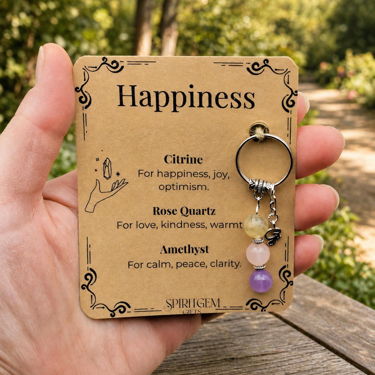 PERSONALISED Cheer Up Gift Keyring, Positive Vibes Charm, Mental Health Support Keepsake, Joy Gift