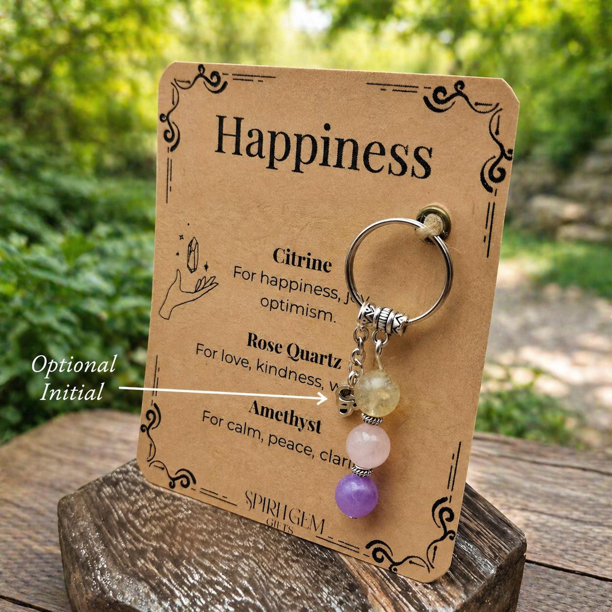 PERSONALISED Cheer Up Gift Keyring, Positive Vibes Charm, Mental Health Support Keepsake, Joy Gift