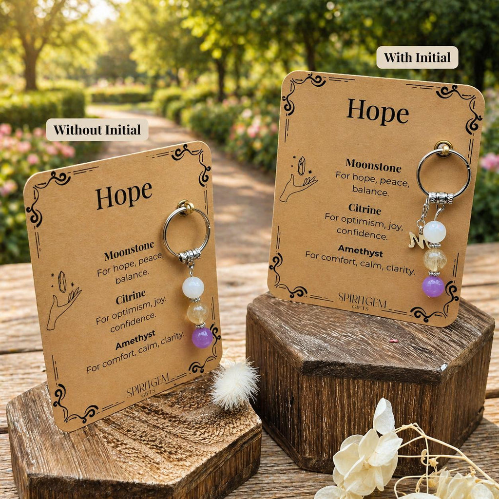 Personalised Hope Keyring, IVF Fertility Gift, Hard Times Support, Better Days Token, Optimism Present, Strength