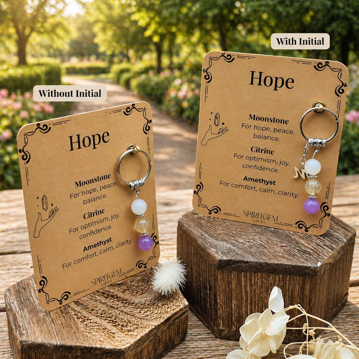 Personalised Hope Keyring, IVF Fertility Gift, Hard Times Support, Better Days Token, Optimism Present, Strength