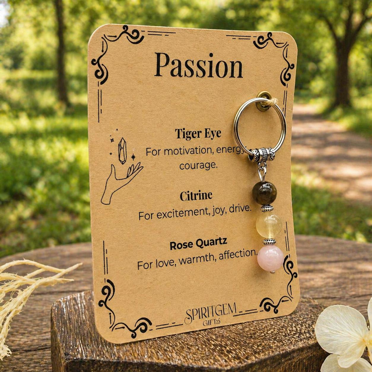 Romantic Gift for Her, Love Crystal Keyring, Personalised Just Because Keepsake