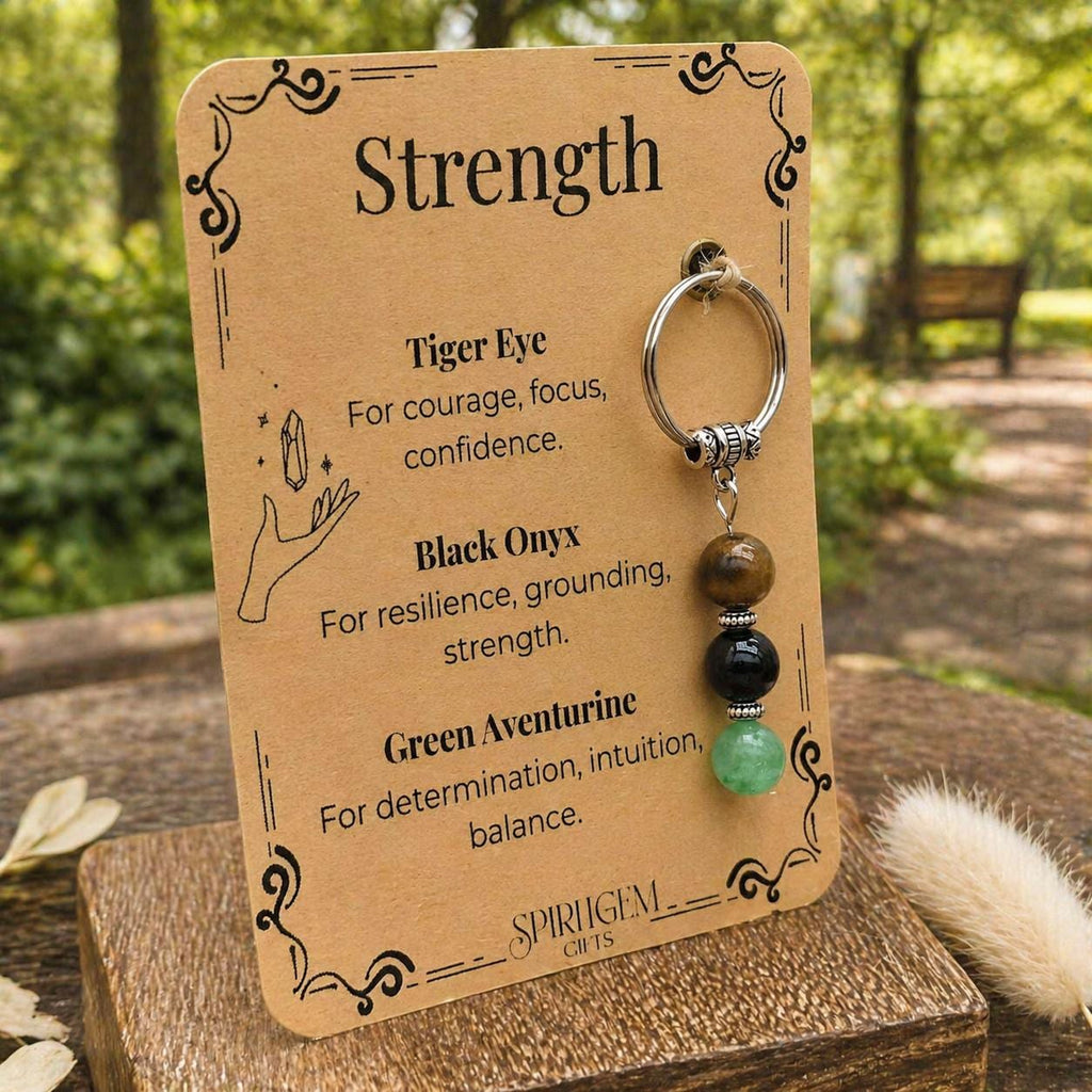 Personalised Strength Keyring, Resilience Gift, Hard Times Support, Courage Token, Survivor Present, Determination