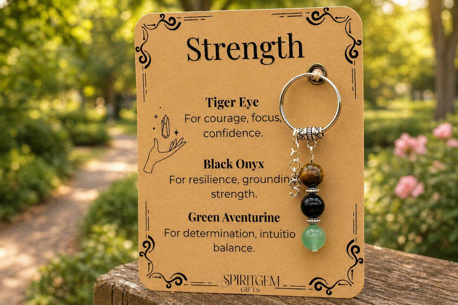 Personalised Strength Keyring, Resilience Gift, Hard Times Support, Courage Token, Survivor Present, Determination