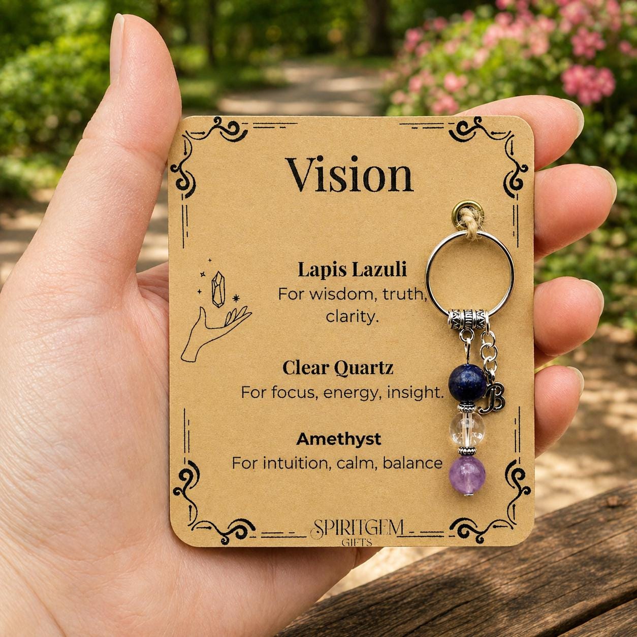 New Business Gift, Entrepreneur Crystal Keyring, Personalised Good Luck Venture Keepsake