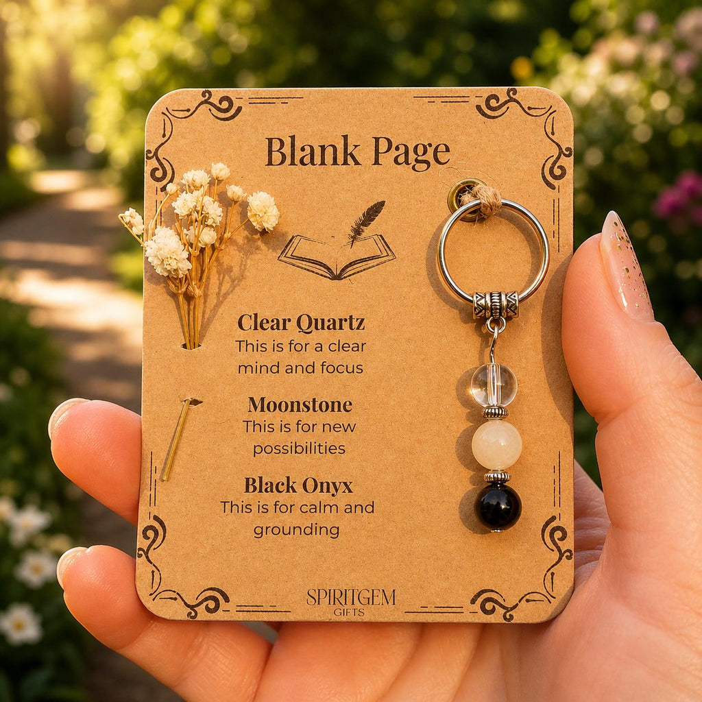 Personalised Blank Page Present, Fresh Start Token, New Beginnings Charm, University, Focus, Mindset