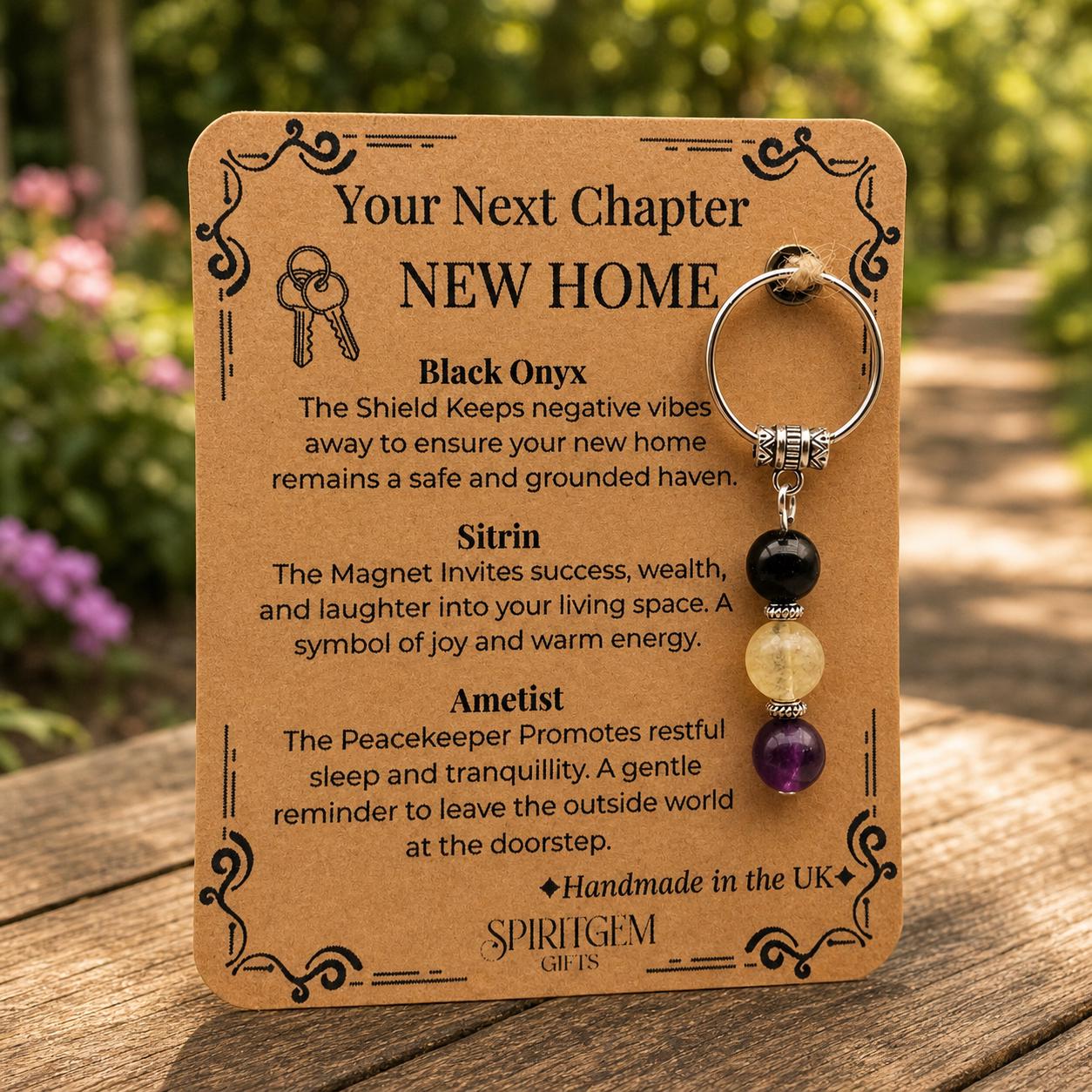 New Home Crystal Keyring Gift