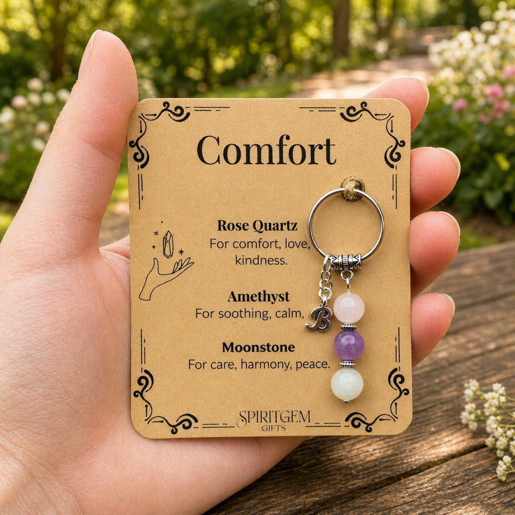 Memorial Gift, In Loving Memory Crystal Keyring, Personalised Remembrance Keepsake