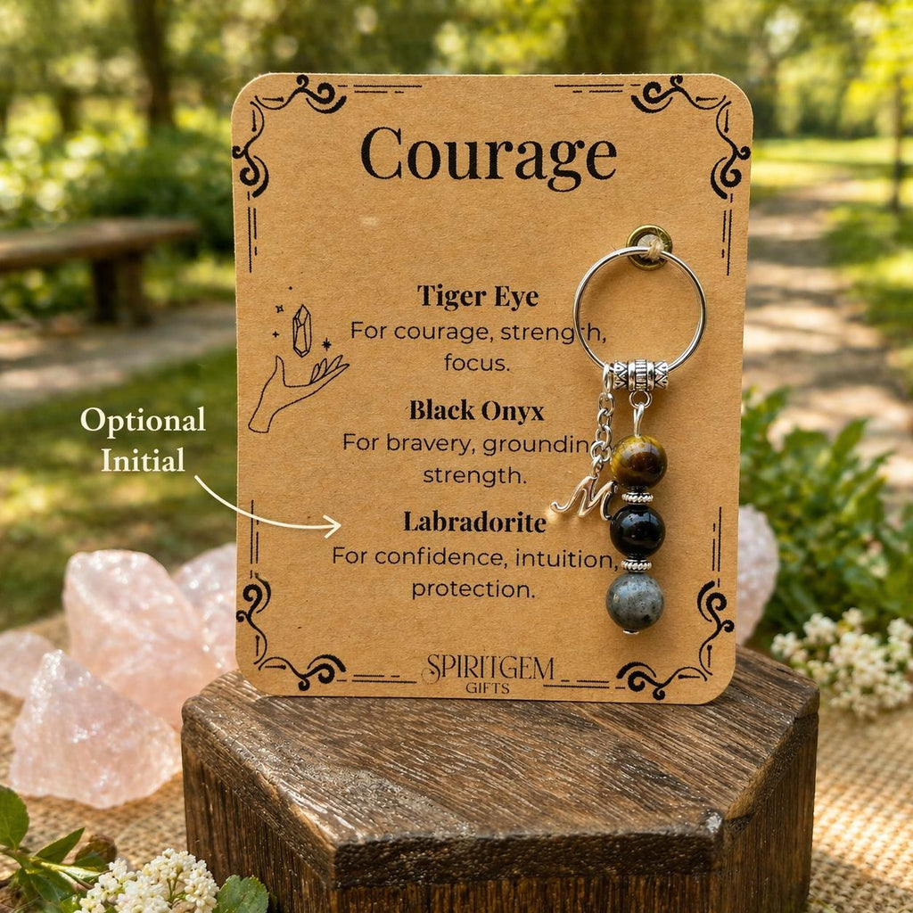 Personalised Courage Keyring, Strength Charm, Surgery Recovery, Divorce Support, New Chapter Present, Fearless
