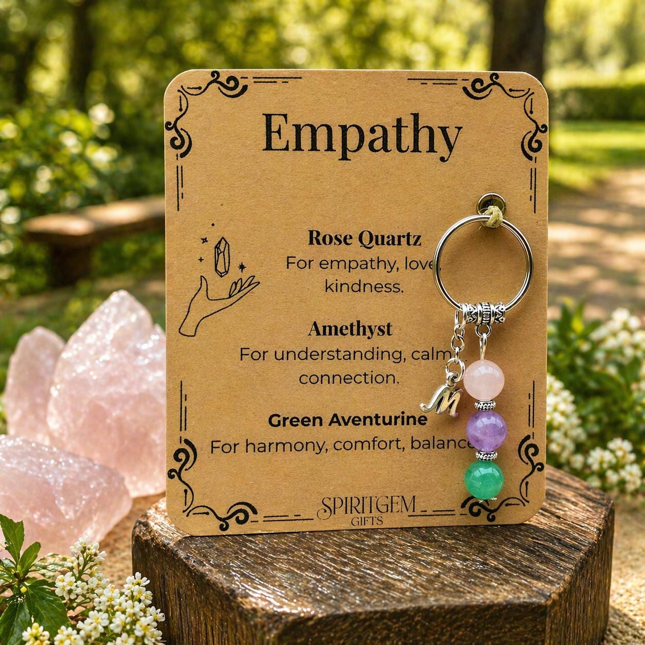 Midwife Thank You Gift, Crystal Keyring, Personalised Appreciation Keepsake