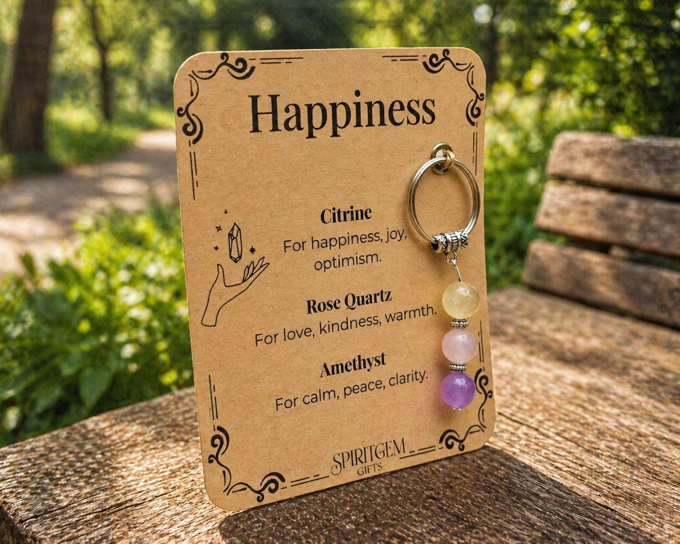 PERSONALISED Cheer Up Gift Keyring, Positive Vibes Charm, Mental Health Support Keepsake, Joy Gift
