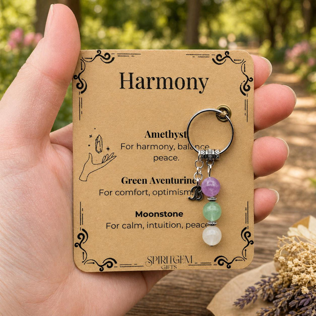 Newlywed Gift, Happy Marriage Crystal Keyring, Personalised Mr and Mrs Keepsake
