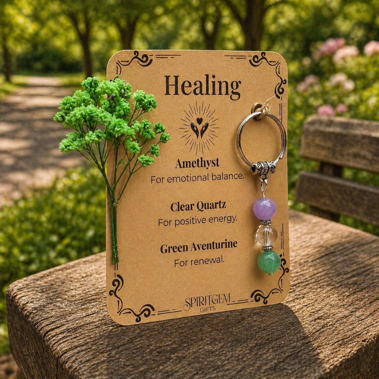 Personalised Healing Keyring, Get Well Soon Gift, Surgery Recovery, Emotional Support Token, Thinking Of You Present, Renewal