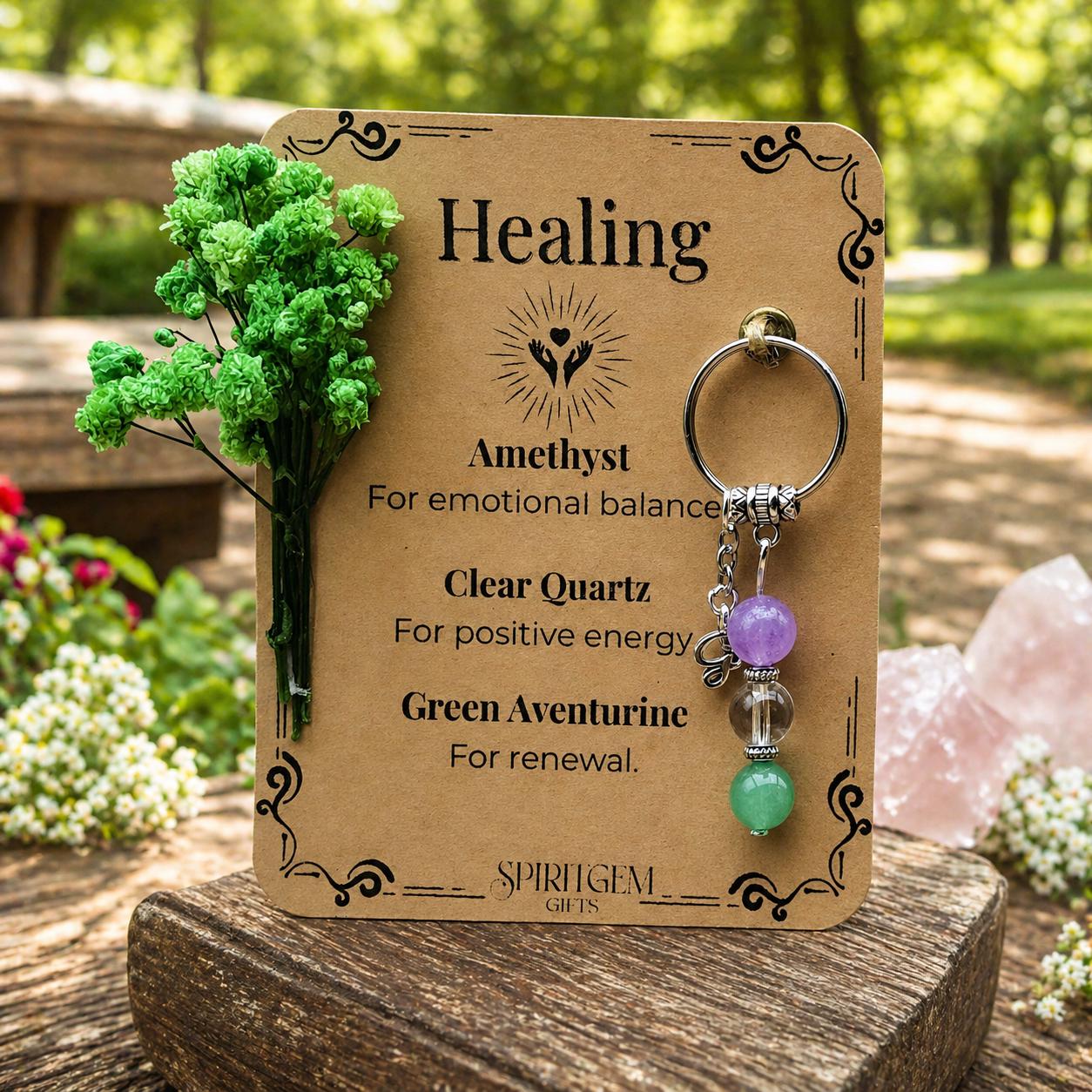 Personalised Healing Keyring, Get Well Soon Gift, Surgery Recovery, Emotional Support Token, Thinking Of You Present, Renewal