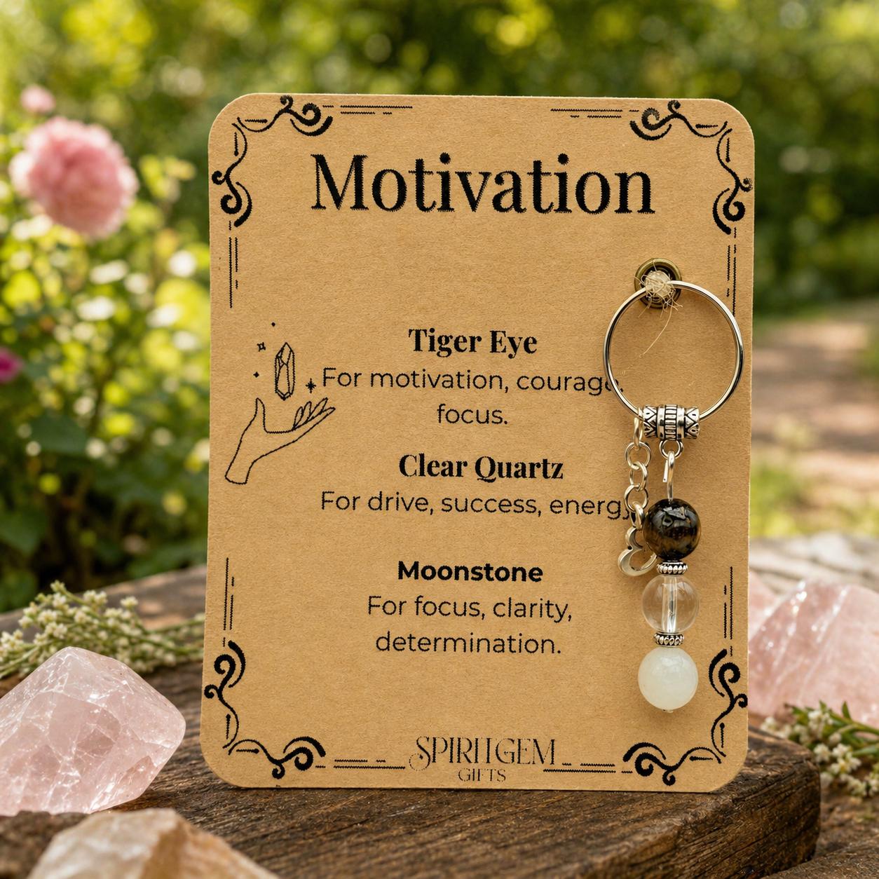 You Got This Gift, Motivation Crystal Keyring, Personalised Encouragement Keepsake
