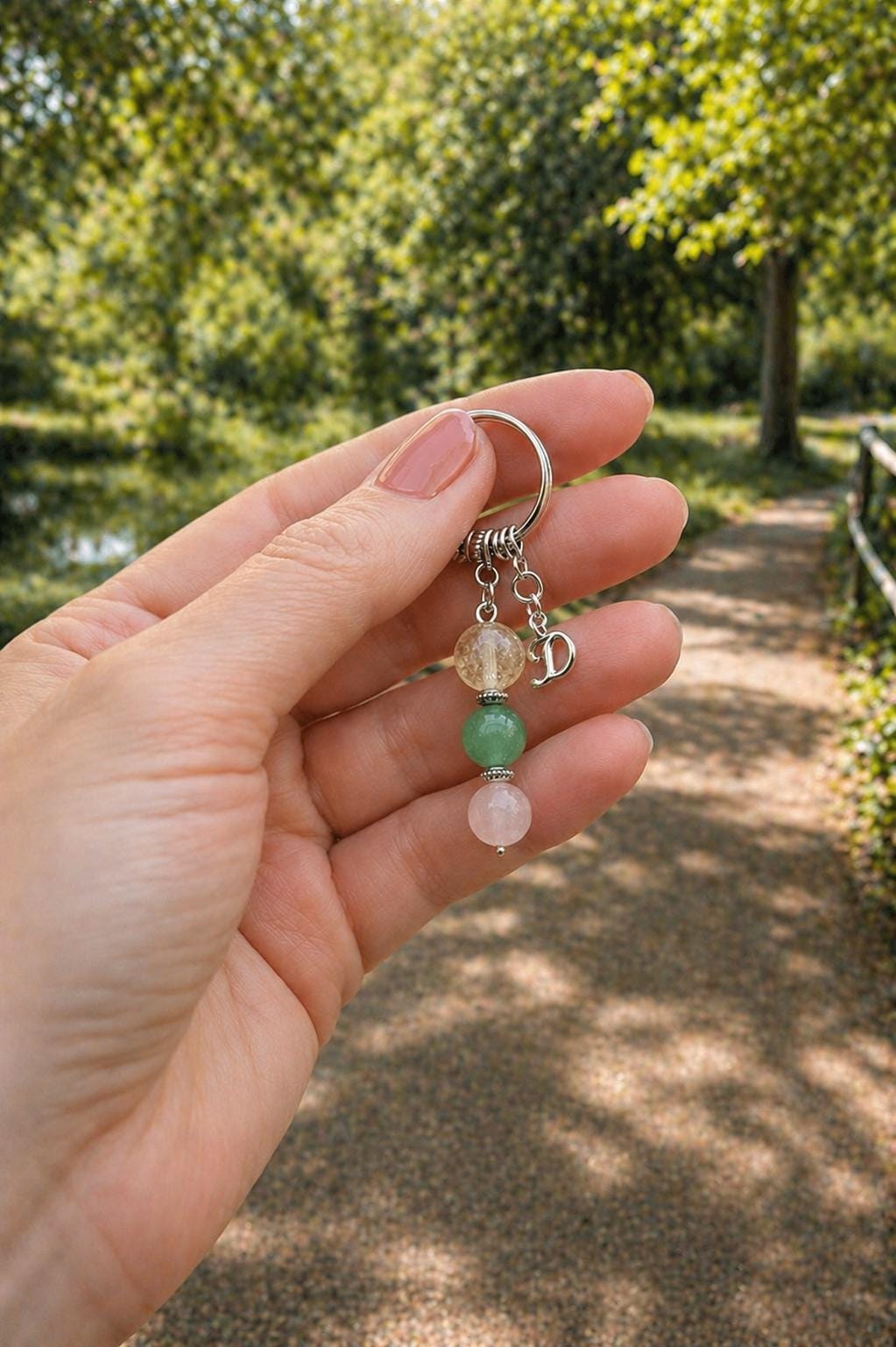 Sending Sunshine Gift, Cheer Up Crystal Keyring, Personalised Happy Post Keepsake