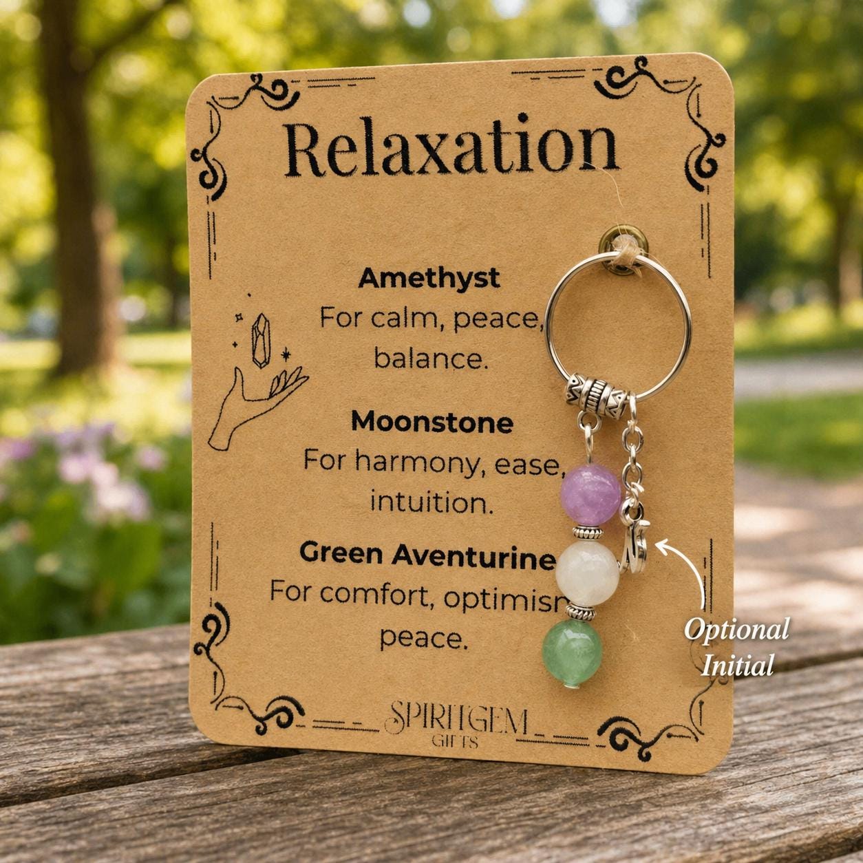 PERSONALISED Spa Day Gift Keyring, Stress Relief Charm, Self Care Keepsake, Unwind Token