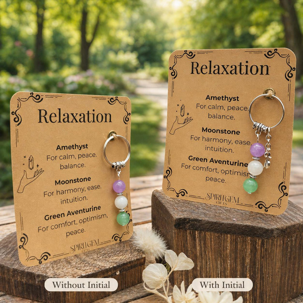 PERSONALISED Spa Day Gift Keyring, Stress Relief Charm, Self Care Keepsake, Unwind Token