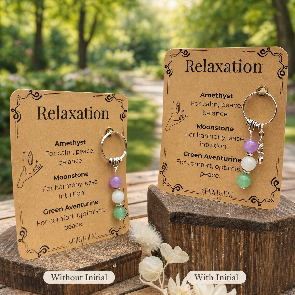 PERSONALISED Spa Day Gift Keyring, Stress Relief Charm, Self Care Keepsake, Unwind Token