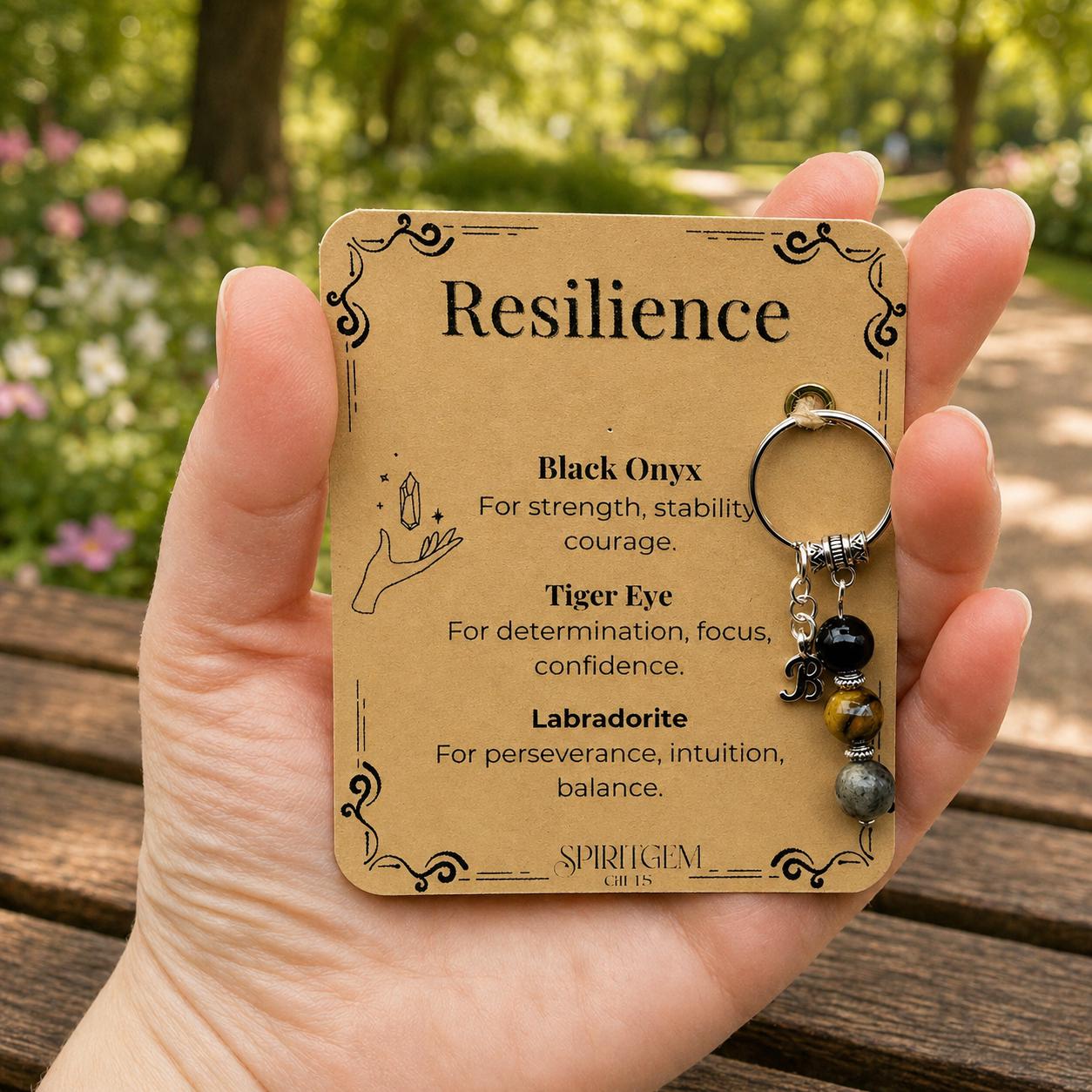 Personalised Resilience Keyring, Strength Gift, Survivor Token, Hard Times Support, Courage Present, Perseverance