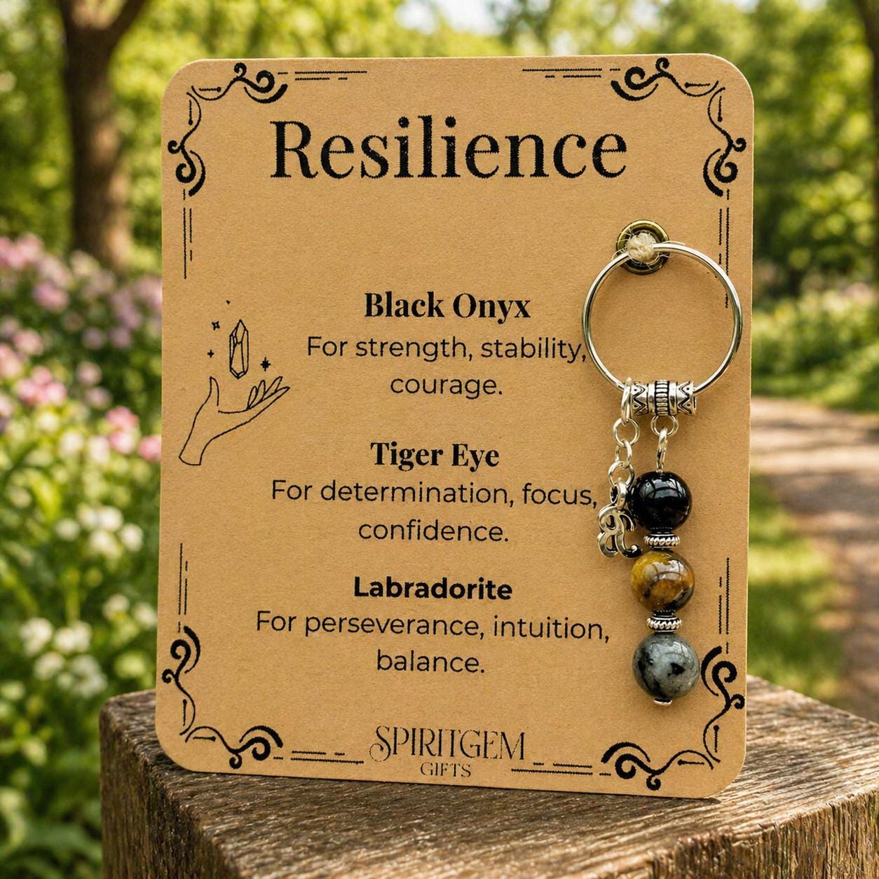 Personalised Resilience Keyring, Strength Gift, Survivor Token, Hard Times Support, Courage Present, Perseverance