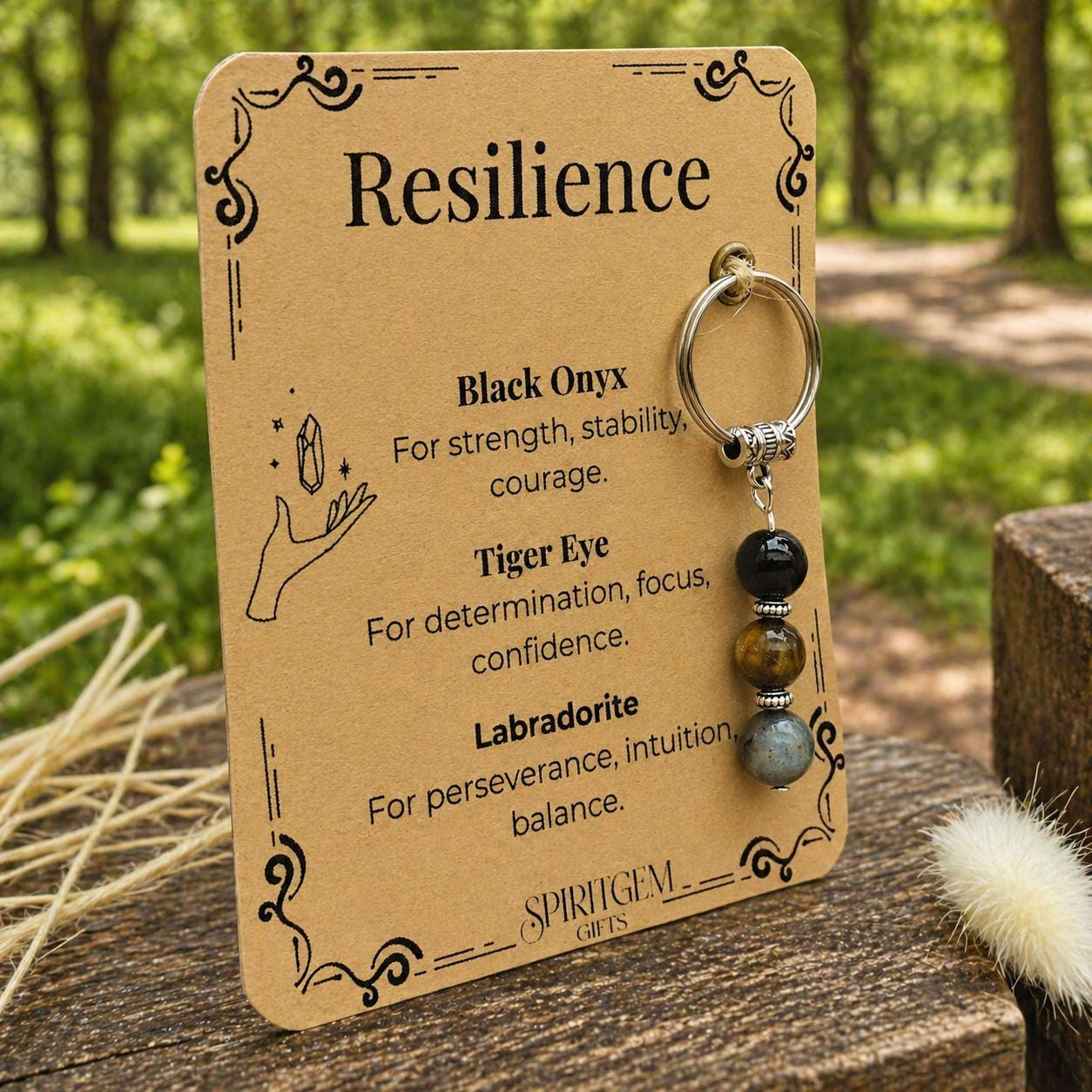 Personalised Resilience Keyring, Strength Gift, Survivor Token, Hard Times Support, Courage Present, Perseverance