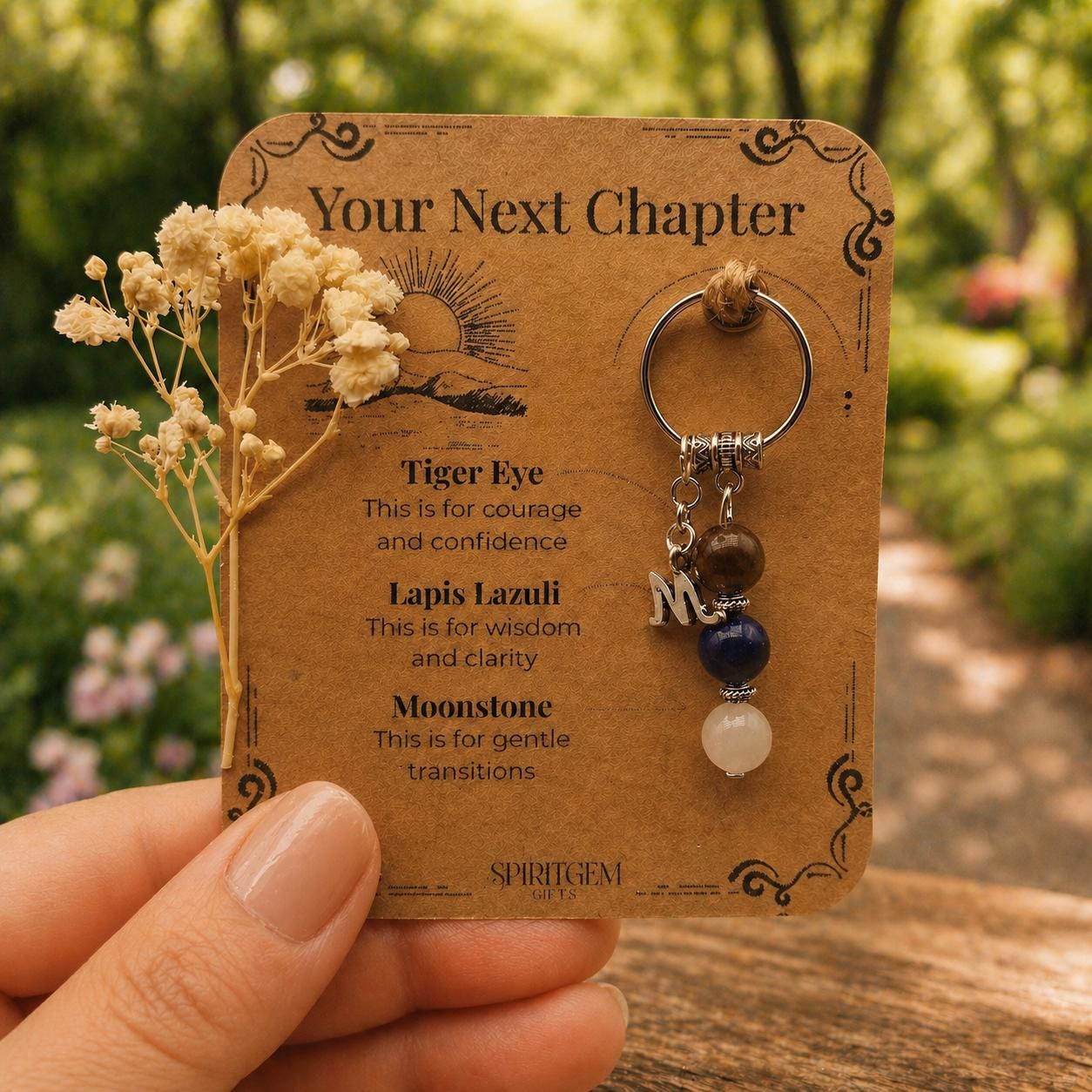 Personalised Next Chapter Keyring, Personalized Crystal Keychain, New Job Gift, Graduation Gift, New Home Gift, Good Luck Gift