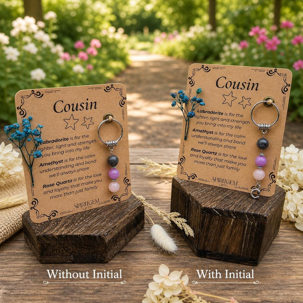Personalised Cousin Keepsake with Gemstones – Birthday Thank You Gift