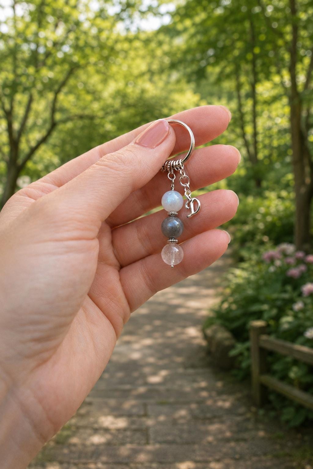 PERSONALISED NEW ADVENTURE Crystal Keyring, Travel and moving Gift with Illustrated Keepsake Card
