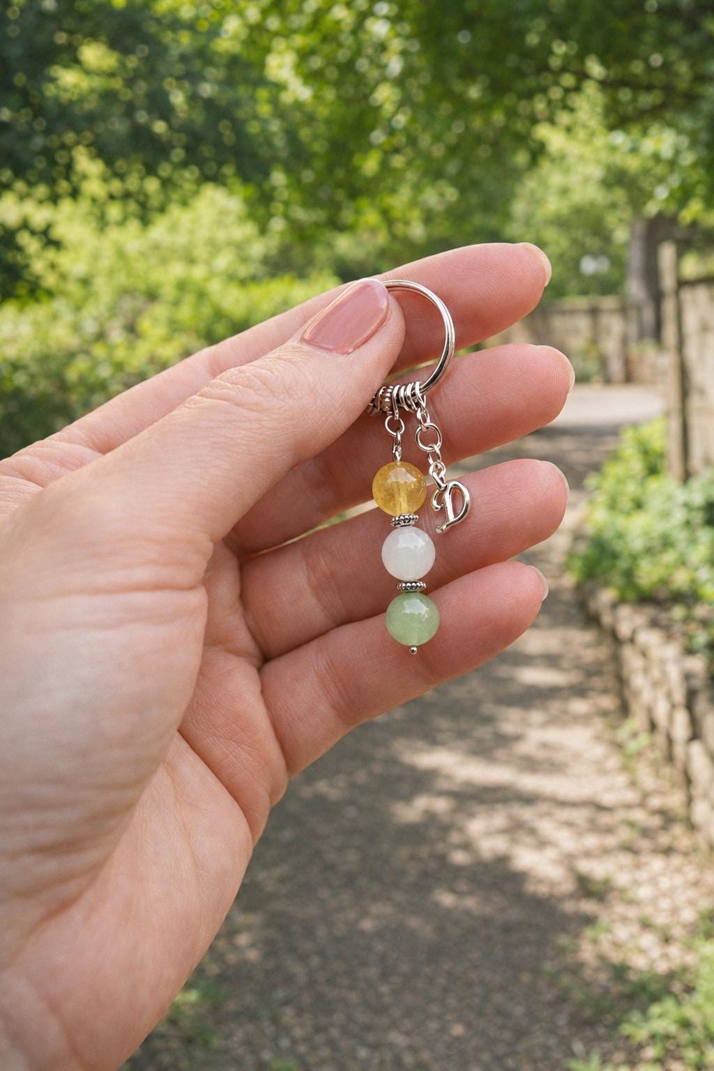 PERSONALISED NEW BEGINNINGS Crystal Keyring, Fresh Start Gift with Illustrated Keepsake Card