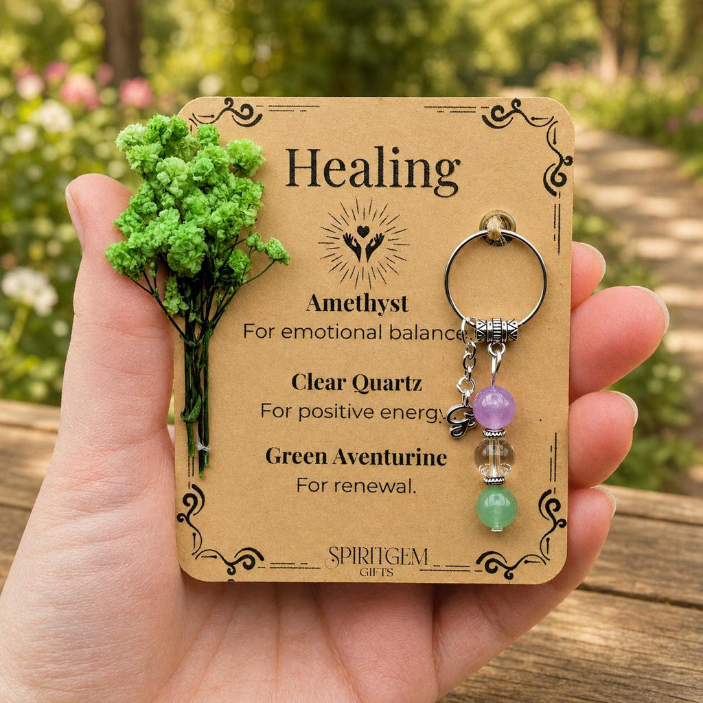 Personalised Healing Keyring, Get Well Soon Gift, Surgery Recovery, Emotional Support Token, Thinking Of You Present, Renewal
