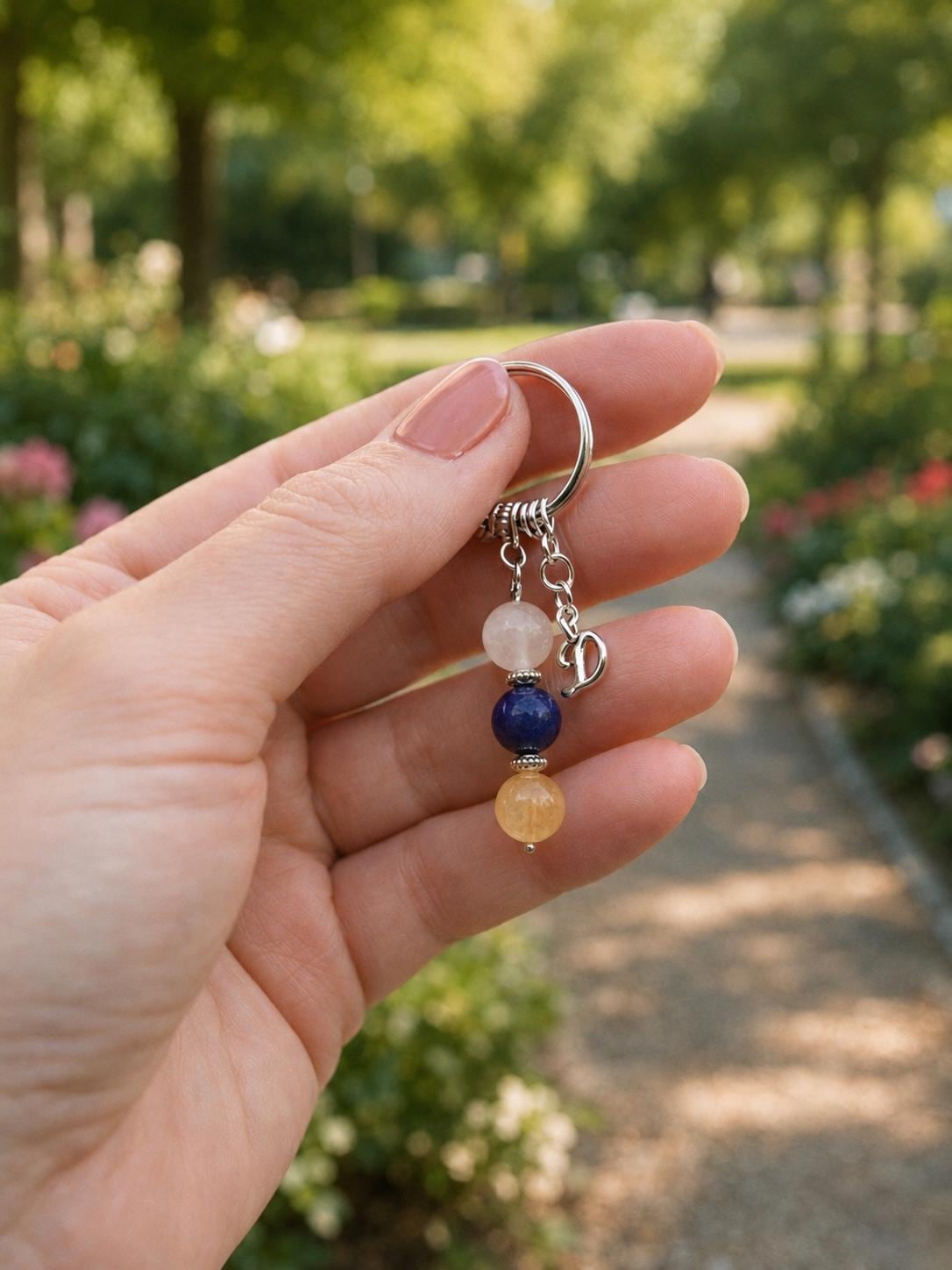 PERSONALISED UNIVERSITY Crystal Keyring, Starting University Gift with Illustrated Keepsake Card