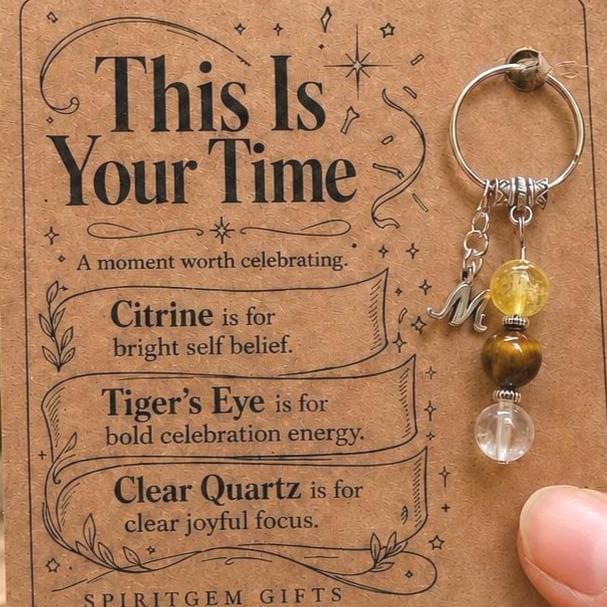 GRADUATION Crystal Keyring, Celebration Gift with Illustrated Keepsake Card