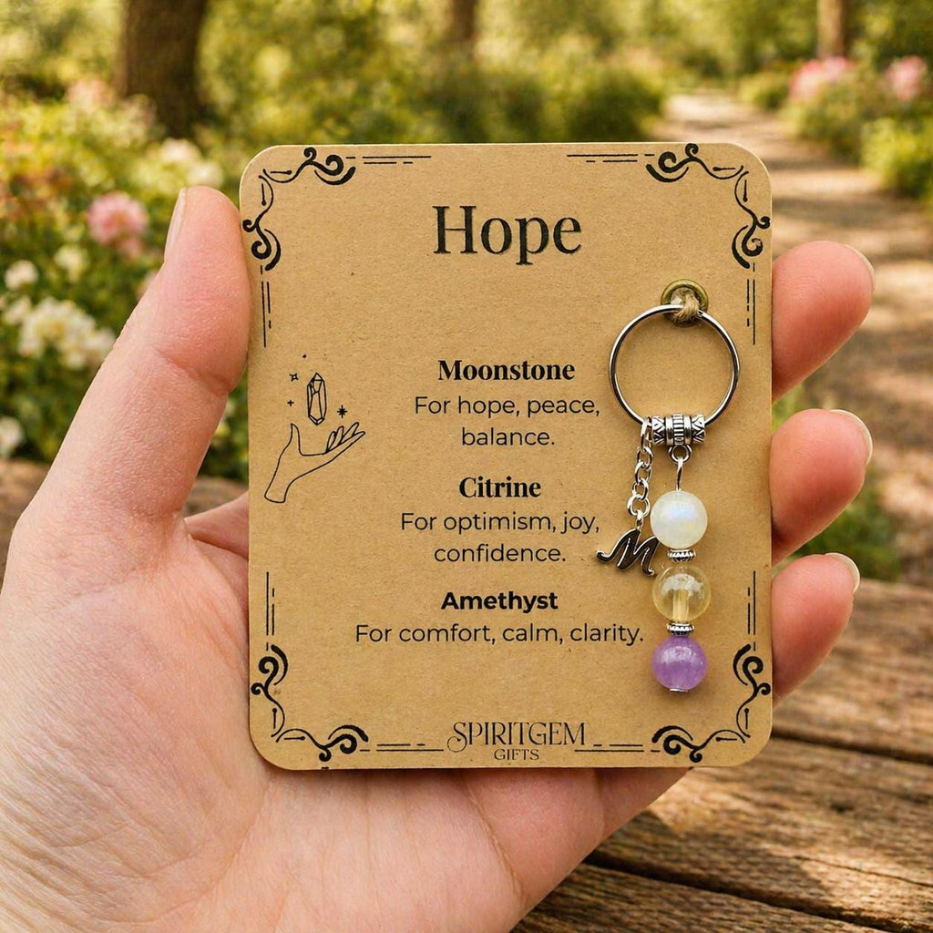 Personalised Hope Keyring, IVF Fertility Gift, Hard Times Support, Better Days Token, Optimism Present, Strength