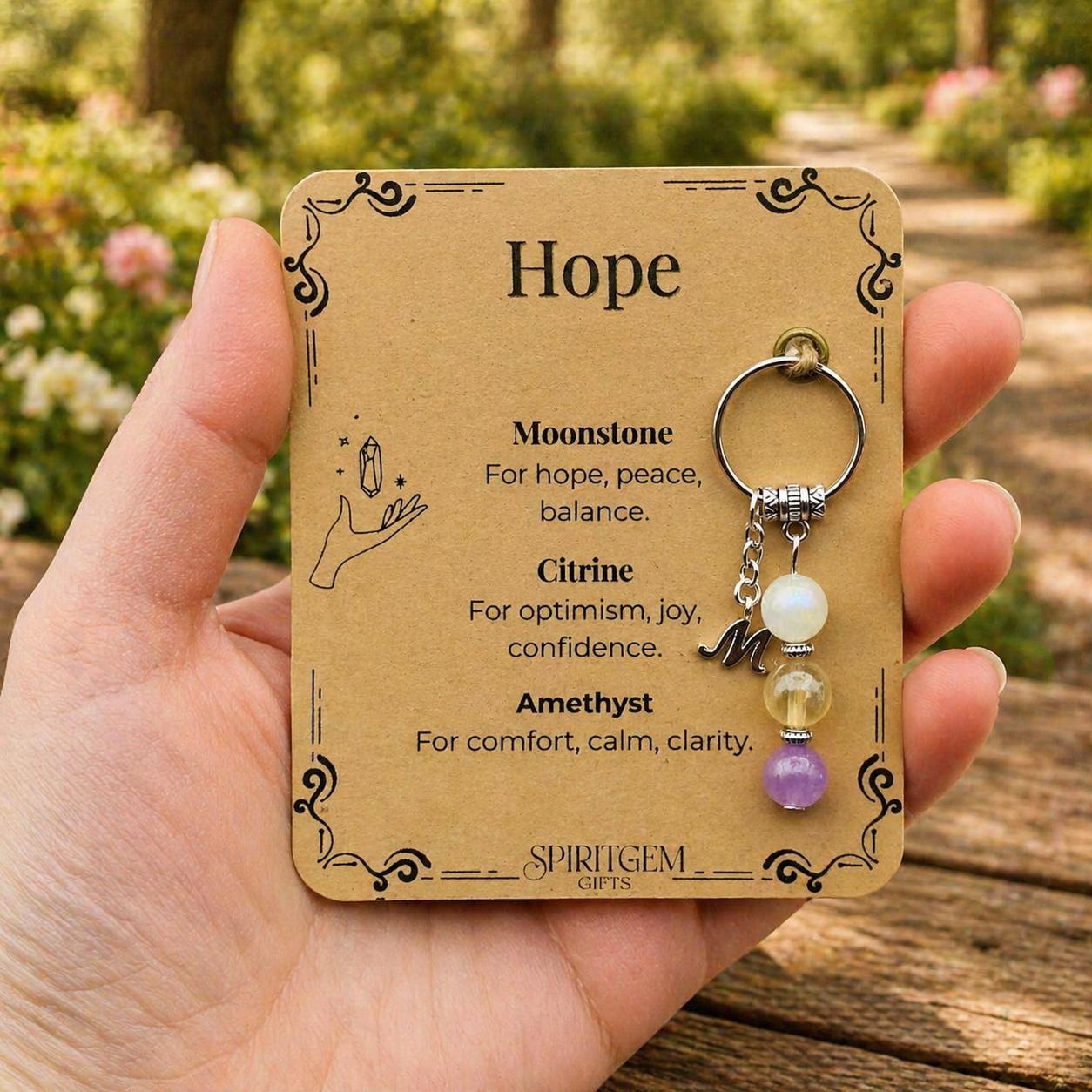 Personalised Hope Keyring, IVF Fertility Gift, Hard Times Support, Better Days Token, Optimism Present, Strength