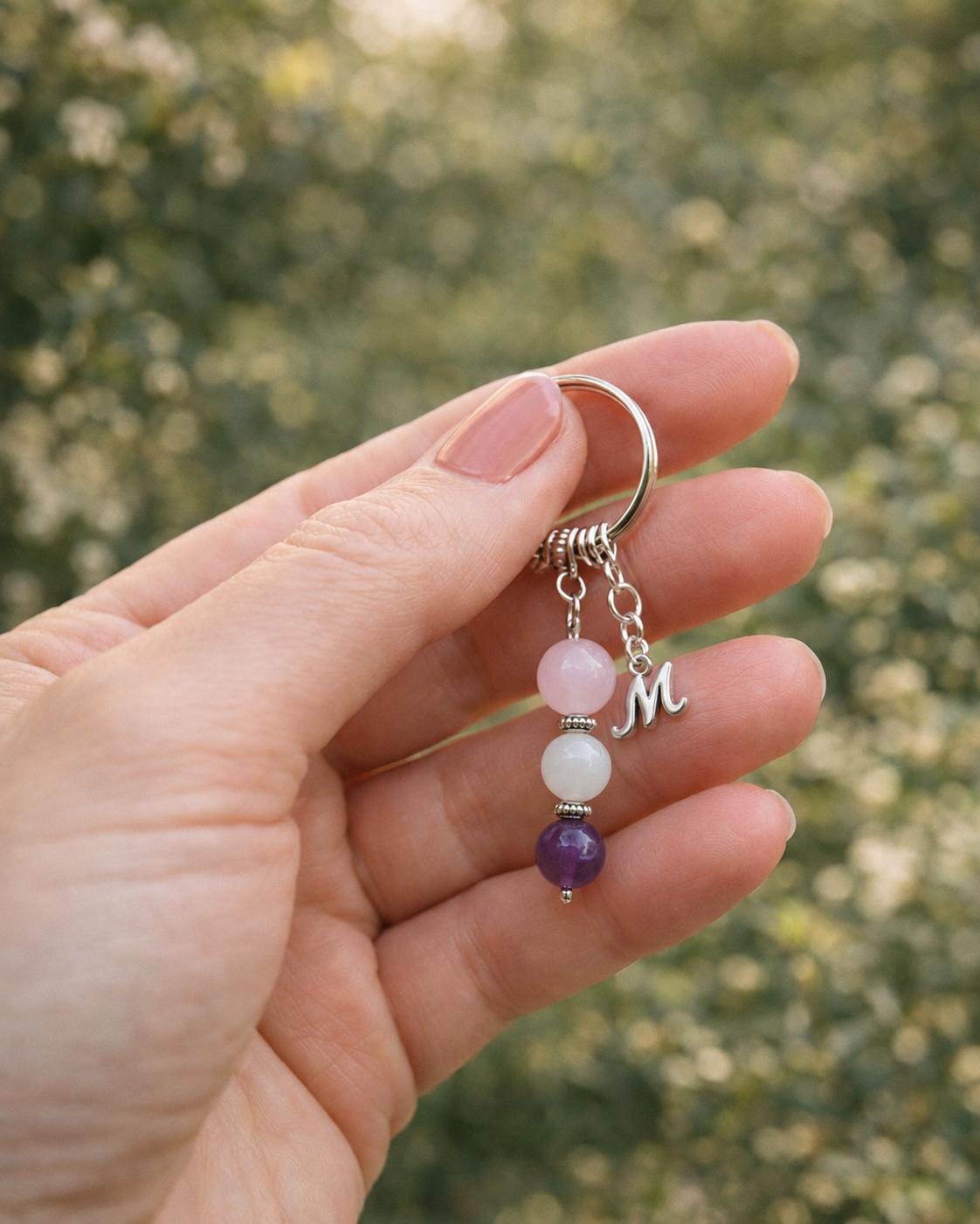 Pick Me Up Gift, Crystal Keyring with Illustrated 'A Soft Place to Land' Card