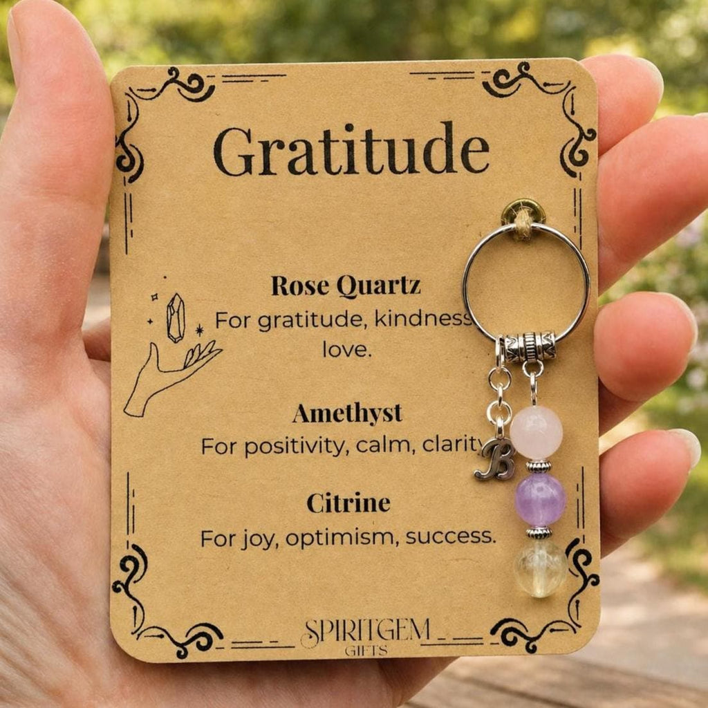 Personalised Gratitude Keyring, Thank You Gift, Appreciation Present, Teacher Nurse Mentor Token, Kindness Charm