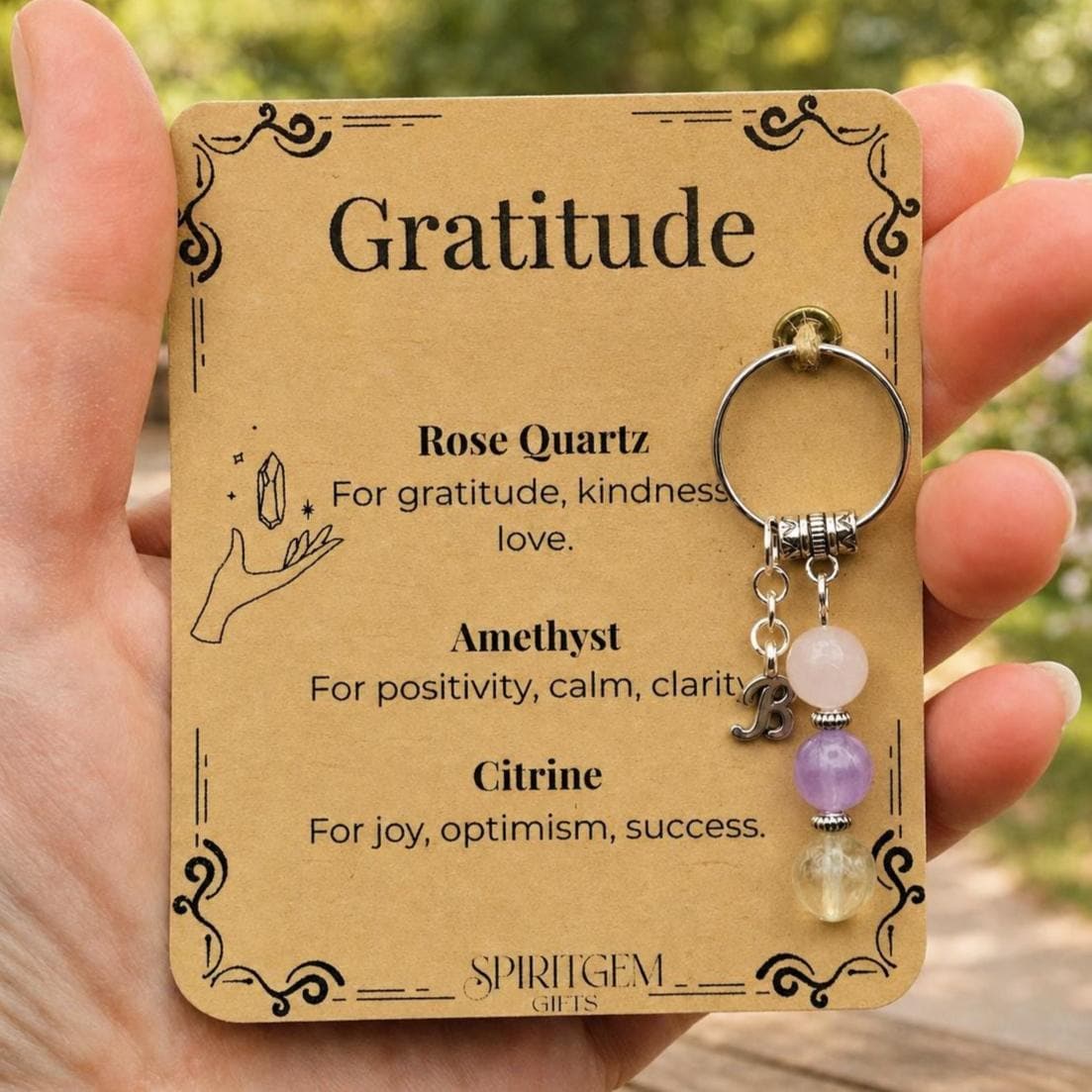 Personalised Gratitude Keyring, Thank You Gift, Appreciation Present, Teacher Nurse Mentor Token, Kindness Charm