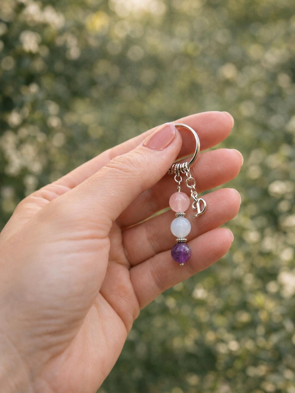 Personalised SISTER Crystal Keyring with Illustrated Keepsake Card Birthday Gift