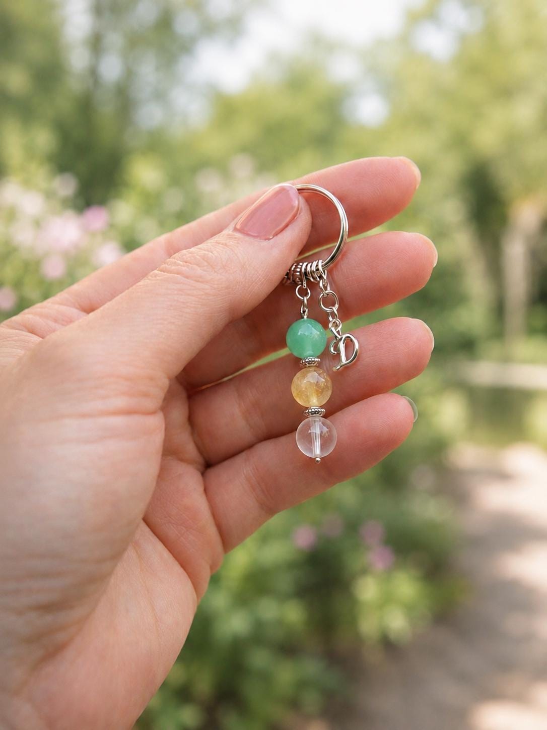 Personalised Friend Crystal Keyring with Keepsake Card