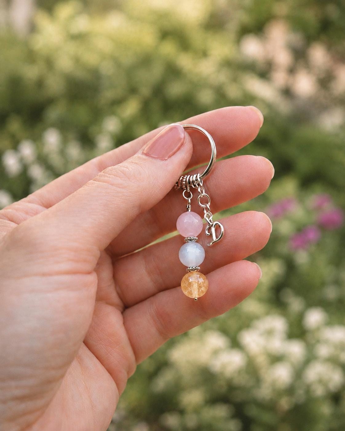 Personalised FERTILITY Crystal Keyring with Illustrated Keepsake Card Hope Gift