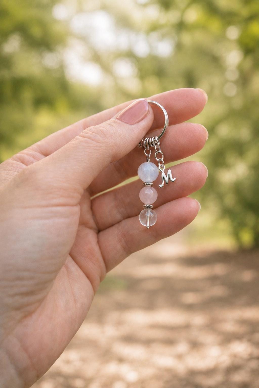 Personalised IVF Crystal Keyring with Illustrated Keepsake Card Fertility Gift